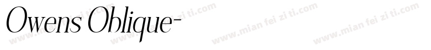 Owens Oblique字体转换
